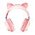 Fone Headset Bluetooth Cat Ear - Extra Bass - Rosa - Verde - Imagem 1