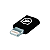 Adaptador Micro USB V8 / Lightning - Preto - Gshield - Imagem 1
