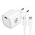 Kit Carregador Turbo Gan Ultra Slim Tipo C 20W + Cabo Dinamic - Branco - Gshield - Imagem 1