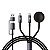 Cabo Carregador 3 em 2 Multifuncional 65W USB-C/Tipo-C + USB-A 1.2M Base Sem Fio para Apple Watch e Samsung Watch - Hydra - Gshield - Imagem 1