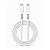 Cabo Dual Armor Tipo C/ Lightning 1M com Carregamento Rápido 27W Revestido em Nylon Balístico - Branco - Gshield - Imagem 1