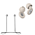 Kit Cordão Anti-Perda + Tampões de Ouvido Earplugs Shield Calm com Tubo Filtro Acústico - Bege - Gshield - Imagem 1