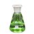 ERLENMEYER DE VIDRO COM ROLHA DE POLI 100ML - Imagem 1