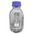 FRASCO REAGENTE VIDRO BORO INCOLOR GRADUADO COM TAMPA ROSCA AZUL 500ML - Imagem 1
