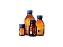 FRASCO REAGENTE ÂMBAR 1000ML VIDRO NEUTRO TAMPA AZUL - Imagem 1