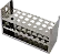 ESTANTE DE ALUMINIO COM CABECEIRA PARA 12 TUBOS DE ENSAIO 20MM - Imagem 1