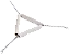 TRIANGULO DE ARAME GALVANIZADO COM TUBO DE PORCELANA COMP. 120MM - Imagem 1