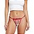 Calcinha Micro Fio Dental em Tule Bordado Transparente - Imagem 3