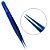 Pinça Ella Beauty Extensão Cílios Ponta Reta Blue - Imagem 2
