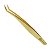 Pinça Ella Beauty para Alongamento Cílios Elegance Gold - Imagem 3