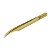 Pinça Ella Beauty para Alongamento Cílios Light Curva Gold - Imagem 1