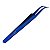 Pinça Ella Beauty para Alongamento Cílios Ponta Curva Blue - Imagem 2
