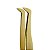 Pinça Ella Beauty Ponta Curvada Volume Russo Gold - Imagem 3