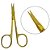 Tesoura Ella Beauty Sobrancelha Ponta Reta Gold - Imagem 4