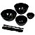 Kit 4 Cubetas Flexíveis e 2 Espatulas Auxiliares Estek para Creme ou Tintura - Imagem 3
