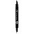 Caneta Marcador Multiuso Cis Duo Marker Ponta Dupla 1.0 e 0.7mm Preto - Imagem 6