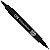 Caneta Marcador Multiuso Cis Duo Marker Ponta Dupla 1.0 e 0.7mm Preto - Imagem 4