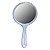 Espelho de Mão Dupla Face com Aumento 2x Cabo Acrílico 13cm - Imagem 5