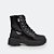 Bota Coturno Infantil Feminina Duda Glitter Verniz Preta - Imagem 2