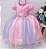 Vestido Circo Rosa Festa Infantil Candy Colors Luxo - Imagem 1