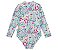 Body Manga Longa Praia Toddler Floral Elastano Tip Top - Imagem 2