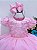 Vestido Infantil Aplique Borboletas Rosa Menina Bonita - Imagem 2