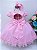 Vestido Infantil Aplique Borboletas Rosa Menina Bonita - Imagem 3