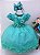 Vestido Infantil Verde C/ Renda Cinto Pérolas Luxo Menina Bonita - Imagem 1