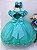 Vestido Infantil Verde C/ Renda Cinto Pérolas Luxo Menina Bonita - Imagem 3