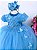 Vestido Infantil Borboletas Soltas Azul Luxo Menina Bonita - Imagem 2