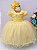 Vestido Infantil Borboletas Soltas Amarelo Luxo Menina Bonita - Imagem 1