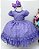 Vestido Infantil Renda Poá Luxo Lilás Menina Bonita - Imagem 1