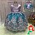 Vestido Infantil Ariel Renda Realeza Lilás/Tiffany - Imagem 1