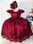 Vestido Infantil Renda Realeza Marsala - Imagem 1