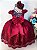 Vestido Infantil Renda Realeza Marsala - Imagem 2