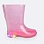 Galocha Bota Infantil Pampili Lulu Led Transparente Glitter Rosa - Imagem 3
