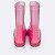Galocha Bota Infantil Pampili Lulu Led Transparente Glitter Rosa - Imagem 2