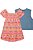 Vestido em Malha Fresh e Colete em Jeans Arkansas Kukiê - Imagem 3