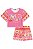 Conjunto de Blusa Boxy Over e Shorts em Malha Fresh Kukiê Coral - Imagem 1