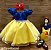 Vestido Branca de Neve Festa Infantil Luxo - Imagem 1
