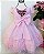 Vestido de Festa Infantil Rosa Princesa Luxo - Menina bonita 1/2/3 Anos - Imagem 3