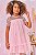 Vestido Rosa Infantil Festa Em Tule Poá Kukie - Imagem 1
