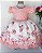 Vestido Infantil Jardim Das Borboletas Rosa Luxo 1/2/3 Anos - Imagem 1