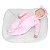 Macacão Longo Paraiso Menina Plush com Capuz Rosa Claro - Imagem 3
