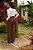 Calça Alfaiataria Chocolate Pantalona com Bolsos Frontais e Traseiros - Imagem 6