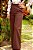 Calça Alfaiataria Chocolate Pantalona com Bolsos Frontais e Traseiros - Imagem 4