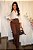 Calça Alfaiataria Chocolate Pantalona com Bolsos Frontais e Traseiros - Imagem 2