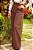 Calça Alfaiataria Chocolate Pantalona com Bolsos Frontais e Traseiros - Imagem 10