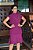 Saia Crepe de Viscose Roxa Midi com Nervuras na Frente e Babados - Imagem 3