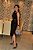 Vestido Linho Preto Ajustado Reto com Bolsos Verdugos e Saia Oval - Imagem 8